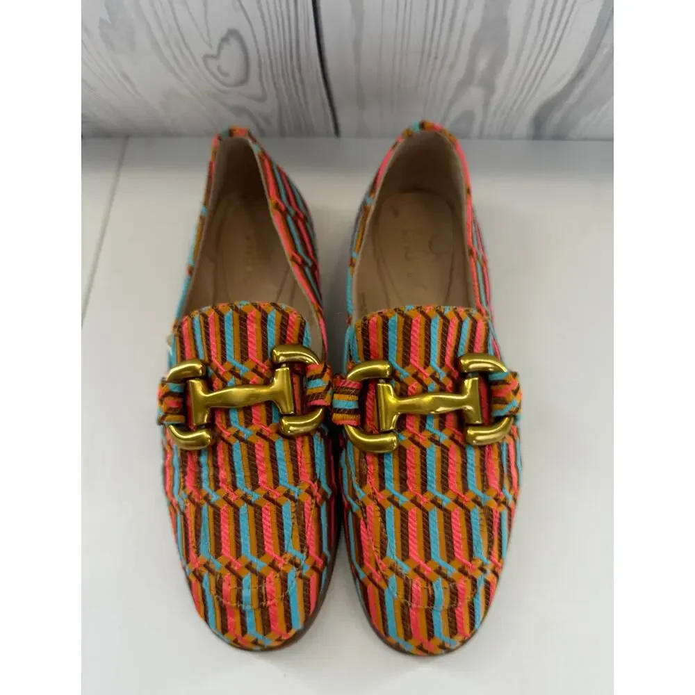 HTF Boden Snaffle Jacquard Loafers Size 37 (6.5 US) EUC